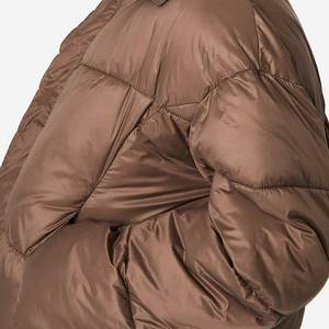 Haute couture fermeture éclair recadrée femmes vestes haut élégant avec le Logo de votre marque femmes mignonnes brillant doudoune hiver - Product Image 6