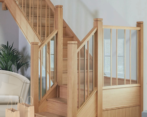 Piezas de escalera ajustables de poste Newel con muescas de una sola ranura de álamo sólido duradero al por mayor con múltiples opciones de madera respetuosas con el medio ambiente - Product Image 6