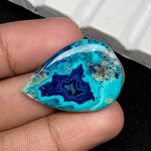 Pierre précieuse semi-précieuse naturelle à 100 % de qualité supérieure, Azurite Shatt Kite Pear Cabochon, pierre précieuse lâche attrayante pour la création de bijoux éblouissants - Product Image 4