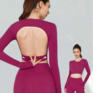 Ensemble de vêtements de yoga pour femmes en spandex/polyester, sans manches, bretelles spaghetti, col rond, taille élastique, taille haute, respirant, séchage rapide - Product Image 1