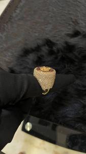 Anillos con tachuelas de diamantes naturales de oro amarillo de 14 quilates al por mayor estilo clásico de calidad superior con certificado IGI - Product Image 3