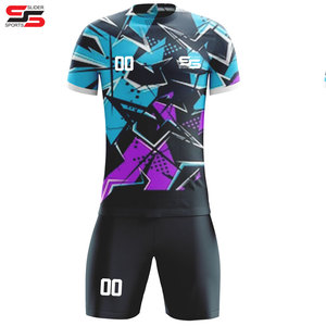 Diseño y logotipo personalizados, conjunto de uniformes de fútbol deportivos transpirables de tamaño adulto con sublimación personalizada - Product Image 5