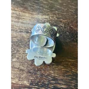 Alex Sanchez Turquoise <b>Sterling</b> <b>Silver</b> <b>Adjustable</b> Statement <b>Ring</b> - Product Image 5