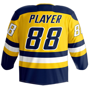 Chemises respirantes à impression par sublimation personnalisée, hauts OEM, maillot de hockey sur glace pour hommes - Product Image 2