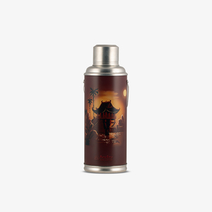 Thermos traditionnel en fer blanc de 2 L avec doublure en verre, design imprimé vintage, corps durable et maintien de la chaleur longue durée - Product Image 1