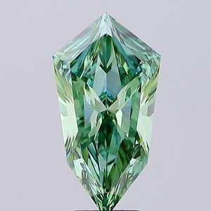 Nuevos diamantes CVD cultivados en laboratorio con forma hexagonal verde elegante, certificados por IGI, claridad VVS, disponibles al por mayor para collares. - Product Image 1