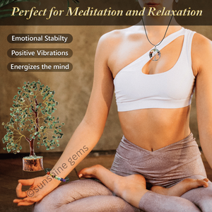 คริสตัลต้นไม้อะเวนจูรีนสีเขียวธรรมชาติบอนไซประดับบ้านอัญมณีนำโชค - Product Image 4