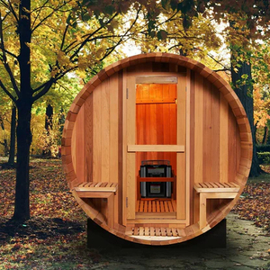 Sauna de Cedro Rojo Canadiense de Envío Rápido Local en EE. UU., Sauna de Madera de Alta Calidad para 6 Personas - Product Image 1
