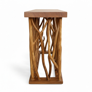 Mesa Consola Rústica Especial de Proveedor Indonesio, Hecha de Raíz de Teca de Alta Calidad para Comedor, Sala de Estar, Hotel y Apartamento - Product Image 6