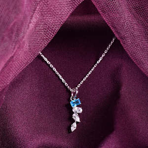 NOVAMART Fine Buy Premium 925 Sterling <b>Silver</b> Pendants for Women Girls Animal Shape <b>Box</b> <b>Chain</b> Rose Gold Zircon Emerald Cut Pearl - Product Image 2