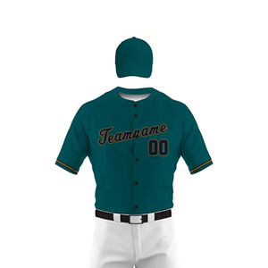 Uniforme de béisbol de alta calidad 100% poliéster hecho a medida para hombres a la venta al por mayor uniforme de béisbol de equipo personalizado por sublimación completa - Product Image 5