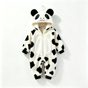 Sac à dos en peluche panda noir et blanc personnalisé, unisexe, rembourré en coton PP, costume d'animal de Noël - Product Image 1
