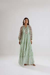 Vestido largo de algodón Anarkali estampado Kurti para mujer con traje Dupatta India nueva colección 2025 - Product Image 2