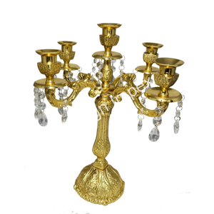 Candelabro de Lujo de 5 Brazos para Decoración de Mesa de Boda, Centro de Mesa Decorativo, Portavelas de Lujo, Último Modelo - Product Image 1