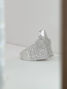 เครื่องประดับแฟชั่นฮิปฮอปสุดเท่แหวนเงินแบบ925สำหรับเครื่องประดับเพชรงานหมั้น - Product Image 5