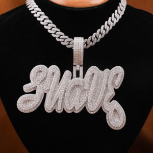 Personalizado SUAVE letra Moissanite diamante colgante 925 plata esterlina personalizado completo helado estilo Hip Hop colgante para hombres - Product Image 2