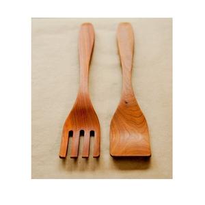 Ensemble de serveurs à salade en bois sculpté à la main, ustensiles de cuisine en bois, outils à salade au meilleur prix de gros - Product Image 3