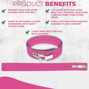 Gym Weightlifting <b>Belt</b> Genuine Leather Buckle Heavy Weight Lifting <b>Belt</b> - Product Image 2