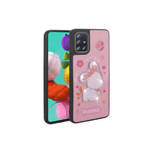 Coque de téléphone en silicone gaufré lumineux de luxe Netzy pour Samsung Galaxy A51, motif rose emblématique, coque arrière souple et élégante - Product Image 1