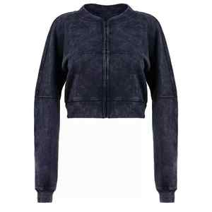 Chándal de talla grande para mujer, conjunto de dos piezas con cremallera de manga larga, chándal informal calado a rayas para mujer - Product Image 4