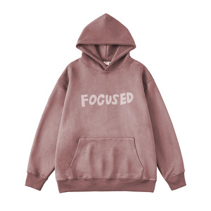 Acid Wash Hoodies For Men's Pullover Oversize Outwear Stylish Sweatshirts And Hoodies With <b>Screen</b> Printed Logo Design - Product Image 3