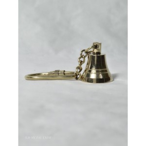 Llavero de Mosquetón con Campana de Latón Vintage, Amuleto Náutico Clásico de Madera y Metal para Llaves - Product Image 2