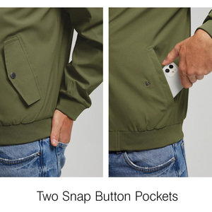 Chaqueta Bomber para Hombre al por Mayor OEM, Diseño Clásico, Chaqueta Cortavientos Ligera para Hombre - Product Image 4