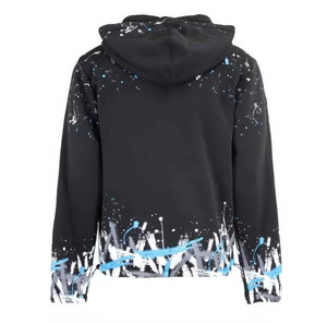 Sweat à capuche court personnalisé de haute qualité avec fermeture éclair en coton strass surdimensionné Fabricants de sweats à capuche pour hommes - Product Image 3