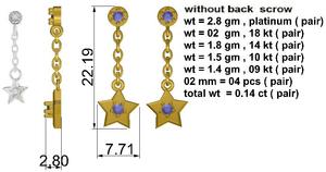 Nuevos Pendientes de Diamantes Rikhava Chapados en Oro de 14K al por Mayor, Accesorio de Moda para Bodas, Compromisos y Fiestas, 0.13CT - Product Image 6