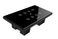 Interrupteur d'éclairage intelligent WiFi TUYA 2023, norme américaine, commande vocale Alexa, contrôle NFC, panneau en verre trempé, installation facile, télécommande