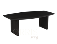 Table à manger en bois rectangulaire, bois massif, finition élégante, pieds robustes, fabrication artisanale, design contemporain, élégance moderne intemporelle