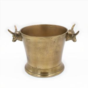 Fluted Brass <b>Ice</b> <b>Tub</b> Pure Copper Lined Large Capacity <b>Beverage</b> Cooler Premium Barware for Hotels Restaurants and Catering - Product Image 3
