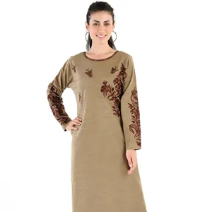 ออกแบบถักผ้าขนสัตว์เดียวตรง Kurti สำหรับผู้หญิงในอินเดียแบบดั้งเดิมสวมใส่ชุดสำหรับฤดูหนาว