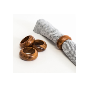 100% anneaux porte-serviettes en bois pour la décoration de table à la maison hôtel Restaurant conception de fleurs fabrication - Product Image 1