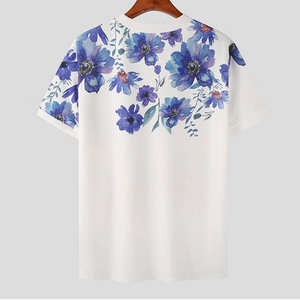 เสื้อพิมพ์ลายสำหรับผู้ชายเสื้อยืดพิมพ์100% โพลีเอสเตอร์ระเหิดไม่มีลาย - Product Image 2