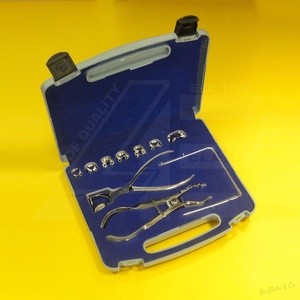 Juego de 10 piezas de kit de dique de goma dental para restauraciones, incluye pinzas, punzones, alicates, marco LA ELAHI & CO OEM ODM, el más vendido 2026 - Product Image 2