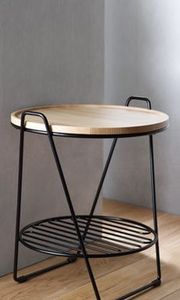 square Wrought Iron Base <b>Wooden</b> <b>Top</b> Side Table Latest <b>Wooden</b> <b>Top</b> Side Table, Living Room Metal Table Side Coffee Table, C Table - Product Image 6