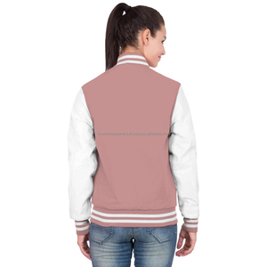 Blouson universitaire matelassé en coton respirant, design personnalisé, avec broderie et finition teinte MCACVJ-343 – Tendance de la mode féminine en gros - Product Image 4