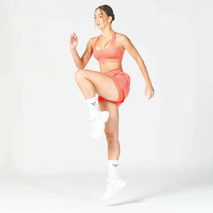 96% Nylon 4% Spandex True Fit pantalones cortos de cintura alta para mujeres pantalones cortos de mujer con bolsillo oculto en el forro transpirable - Product Image 3