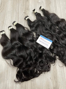 Extensiones de cabello vietnamita de gran oferta 2025, cutícula completa alineada, sin enredos, sin desprendimiento, mechones de cabello humano de Color Natural a granel - Product Image 2