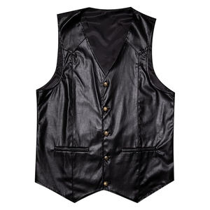 Gilet de costume en cuir véritable pour hommes gilet de cow-boy occidental décontracté col en V gilet léger de qualité supérieure sur mesure 2025 nouveau Style gilets - Product Image 5