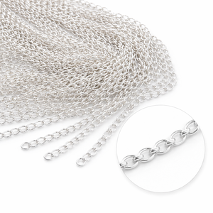 925 Sterling Silver 1 Inch Extension Chain Fine Chain Links 925 Silver Plated for <b>Bracelet</b> Accessories in Jewellery Making DIY - Product Image 1
