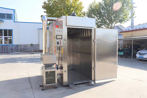 Ahumador Profesional Automático para Pollo y Pescado con Motor y Rodamientos, Acero Inoxidable 304, Capacidad de 100 kg - Product Image 3