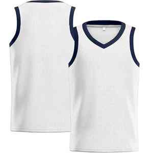 Maillot de basket-ball personnalisé unisexe grande taille à col rond sans manches vêtements de sport pour adultes pour l'entraînement - Product Image 3