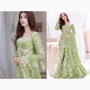 Prix de gros A-ligne Boho Pakistanaise Coton Robes Longue Viscose Lin Robe pour les Femmes à vendre - Product Image 2