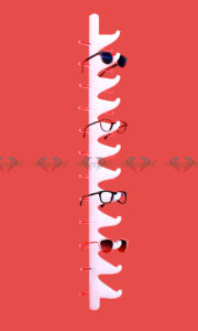 Pantalla óptica de caña de pescar acrílica perfecta para resaltar monturas de gafas o gafas de sol en un elegante y moderno lechoso de la mejor calidad - Product Image 3