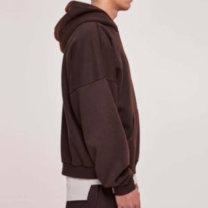 Sudadera con Capucha Extra Grande de Felpa Francesa Vintage 100% Algodón con Diseño de Cremallera, Ropa de Calle de Invierno para Hombre - Venta al por Mayor - Product Image 3