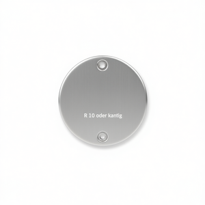 Plaque de frappe ronde en aluminium argenté de 20 mm de large x 170 mm de long, dispositif d'assistance, profondeur 8 mm, angle DIN gauche/droite SSF - Product Image 3
