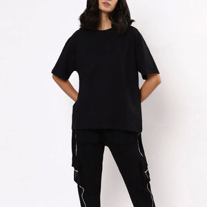 T-shirts en molleton d'été pour femmes grande taille, surdimensionnés, de haute qualité, écologiques, vente chaude, vêtements décontractés, directement de l'usine - Product Image 4