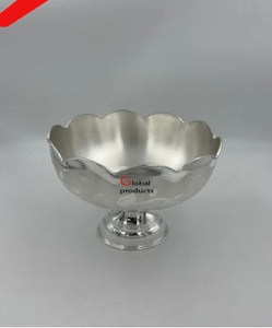 royal look <b>silver</b> finished metal stainless steel dessert serving bowl for hotel restaurant and bar - Product Image 5